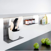 0089039845. ЛинероМозаик профиль 1500 мм с 2 заглушками, соединителем и  крепежом, алюминевый. цвет СТАЛЬ нерж